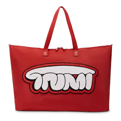 Tumi Just In Case Logo Patch Tote Bag - 50th Anniversary Edition In Red