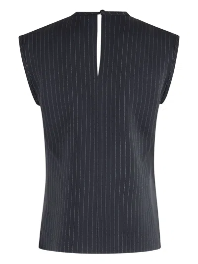 Tela Stripe-pattern Sleeveless Top In Black
