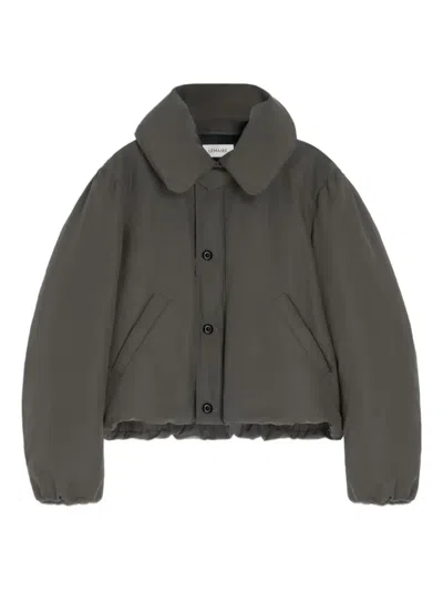 Lemaire Women Brown Water-repellent Puffer Blouson In Green