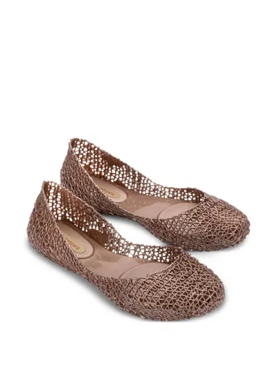 Melissa Textured Ballet Flats In Pink