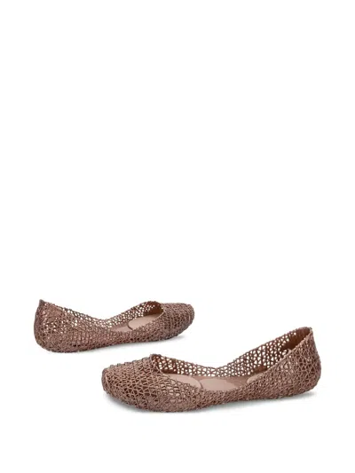 Melissa Textured Ballet Flats In Pink