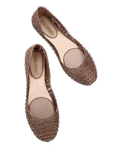 Melissa Textured Ballet Flats In Pink