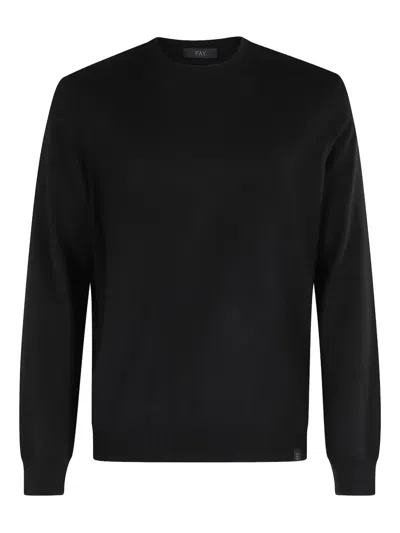 Fay Suéter Cuello Redondo - Azul Oscuro In Black