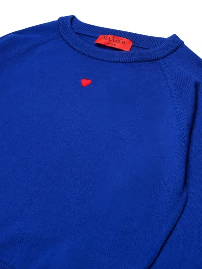 Max & Co Wool Sweatshirt In Blue