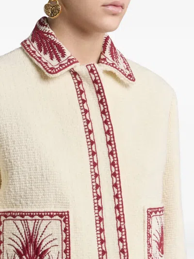 Etro Bouclé-effect Tweed Jacket In Neutral