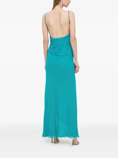 Luisa Spagnoli Silk Dress In Blue