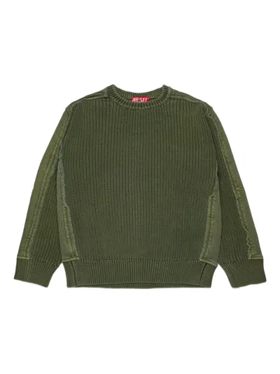 Diesel Kids Kobertoround Sweater In Green