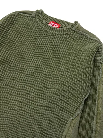 Diesel Kids Kobertoround Sweater In Green
