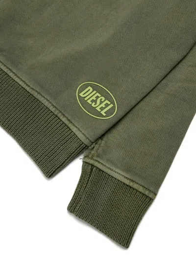 Diesel Kids Kobertoround Sweater In Green