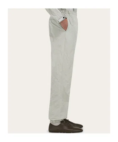Ferragamo Logo Patch Drawstring Track Pants In Gray