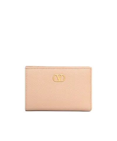 Valentino Garavani Vlogo Signature Wallet In Neutral