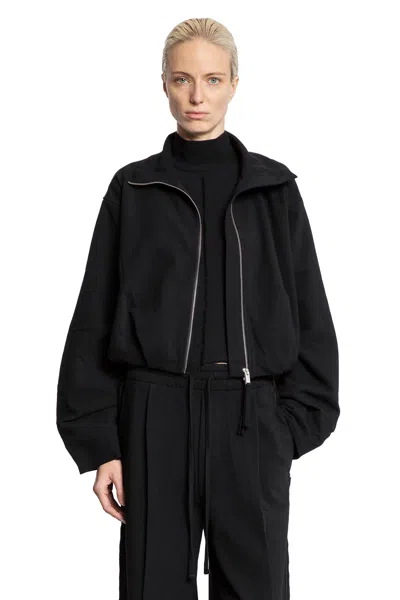 Thom Krom Cropped Harrington Jacket In Black