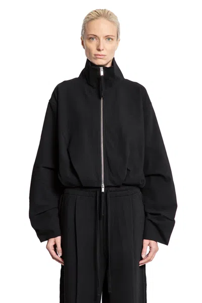 Thom Krom Cropped Harrington Jacket In Black