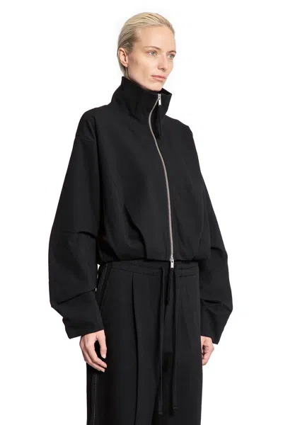 Thom Krom Cropped Harrington Jacket In Black