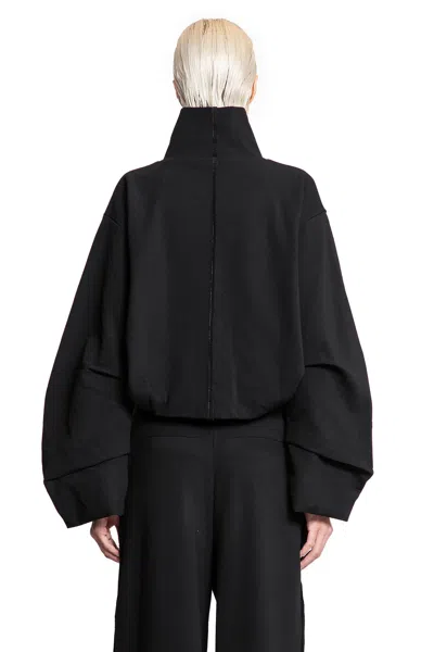 Thom Krom Cropped Harrington Jacket In Black