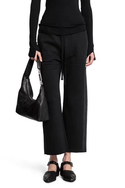 Thom Krom Side-stripe Raw-edge Track Pants In Black