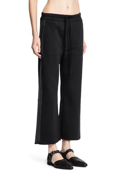 Thom Krom Side-stripe Raw-edge Track Pants In Black