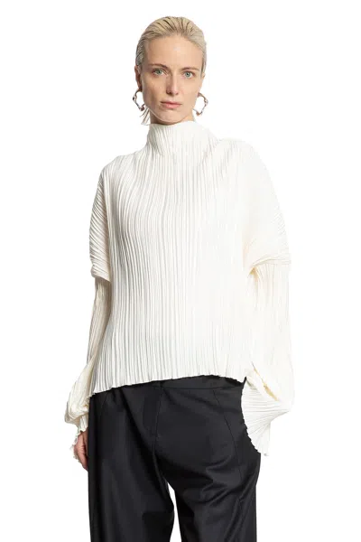 Litkovska Pleated Blouse In White