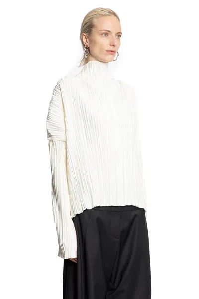 Litkovska Pleated Blouse In White