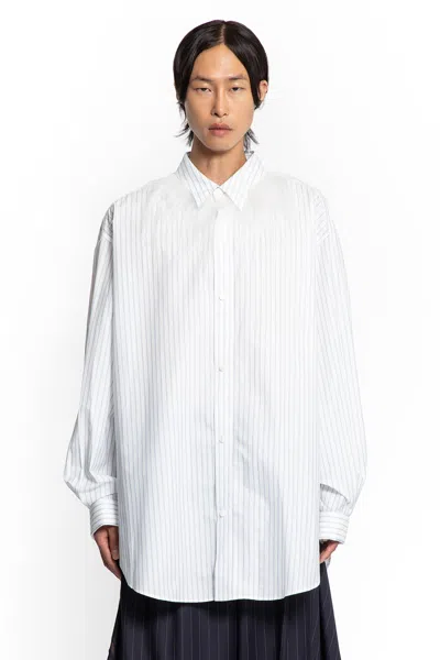 Hed Mayner Pinstriped Shirt In White