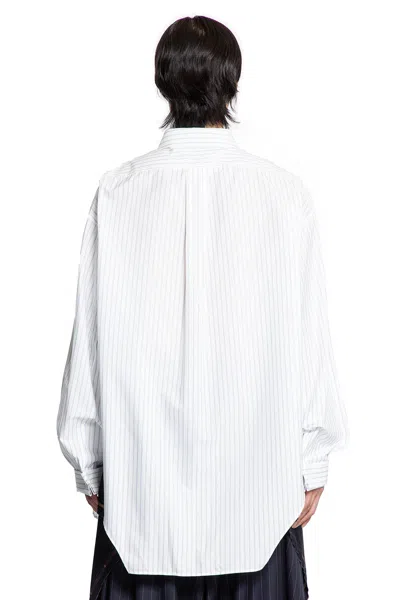 Hed Mayner Pinstriped Shirt In White
