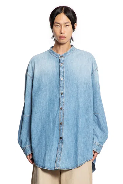 Hed Mayner Oversized Denim Shirt In Blue