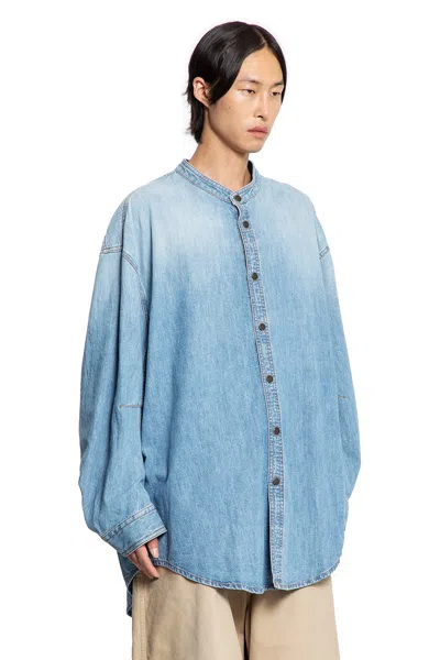 Hed Mayner Oversized Denim Shirt In Blue