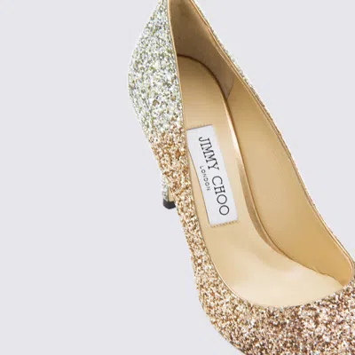 Jimmy Choo Romy 85mm Glitter Degrade High-heel Pumps In Gold