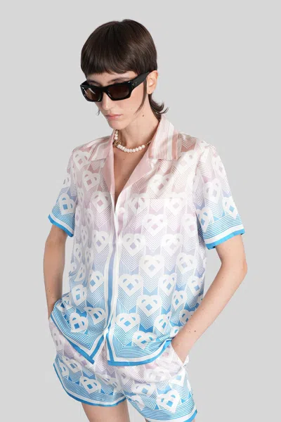 Casablanca Monogrammed Shirt In Blue