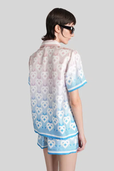 Casablanca Monogrammed Shirt In Blue