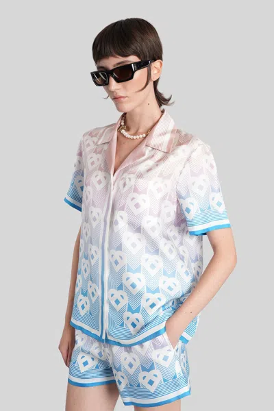 Casablanca Monogrammed Shirt In Blue