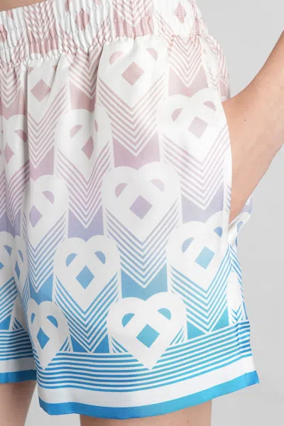 Casablanca Monogram Print Shorts In Blue