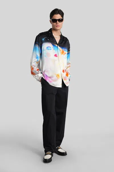 Casablanca Silk Print Shirt In Neutral