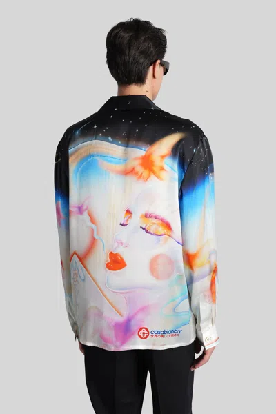 Casablanca Silk Print Shirt In Neutral