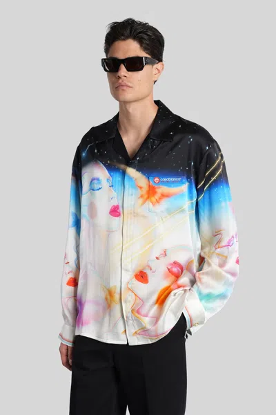 Casablanca Silk Print Shirt In Neutral