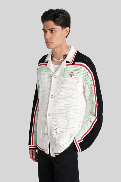 Casablanca Men's Faux Crochet Shirt In Black