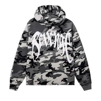Pre-owned Revenge X Xxxtentacion Kill Hoodie 'snow Camo' | Grey | Men's Size S In Gray