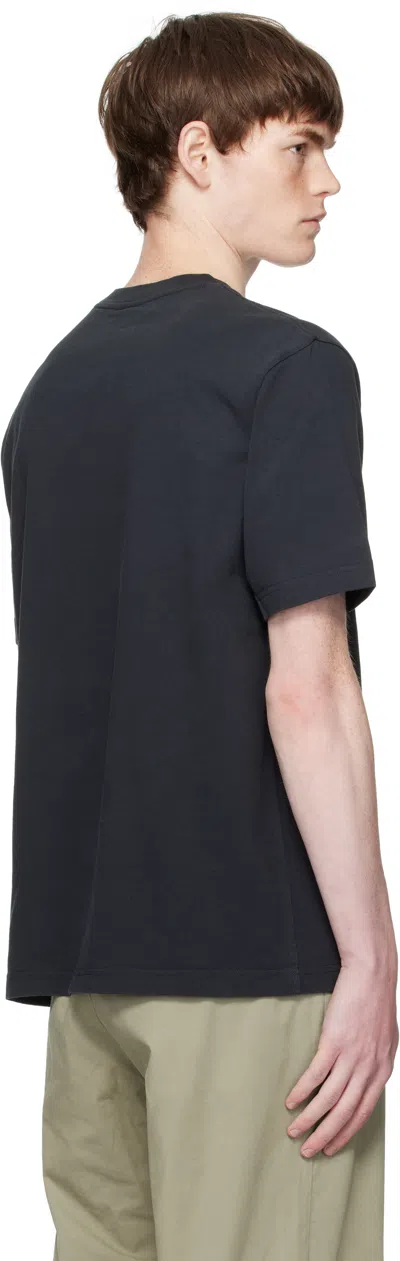 Maison Kitsuné Double Fox Patch Cotton Jersey T-shirt In Black