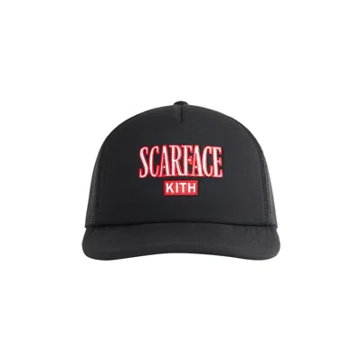 Pre-owned Kith For Scarface Poly Foam Nolan Trucker Hat 'black' | Men's Size Onesize