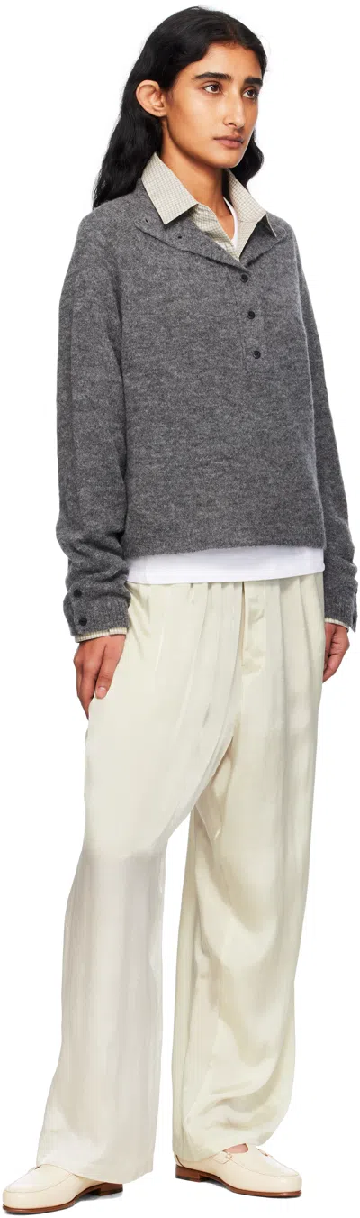 Cordera Gray Baby Alpaca Sweater In Gray