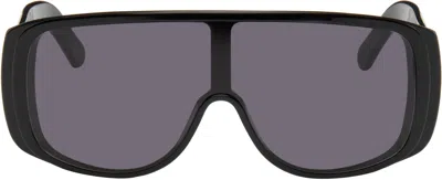 Mm6 Maison Margiela Black Mask Sunglasses In Black