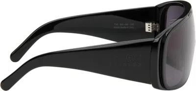Mm6 Maison Margiela Black Mask Sunglasses In Black