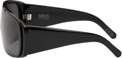 Mm6 Maison Margiela Black Mask Sunglasses In Black