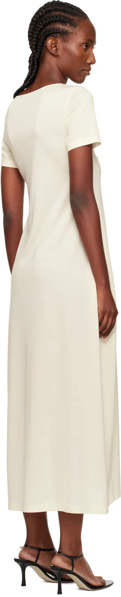 Gia Studios Off-white Raphine Midi Dress In Neutral