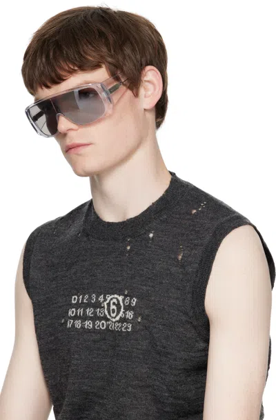 Mm6 Maison Margiela Transparent Acetate Sunglasses In Transparent