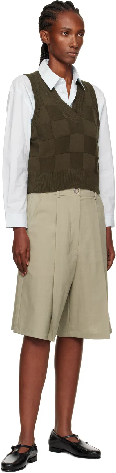 Cordera Green Tailoring Bermuda Shorts In Gray