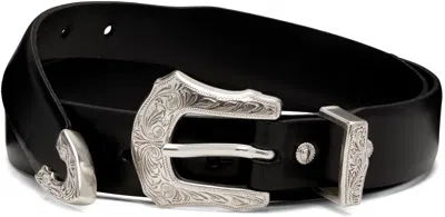 Toga Black Metal Buckle Belt In Black