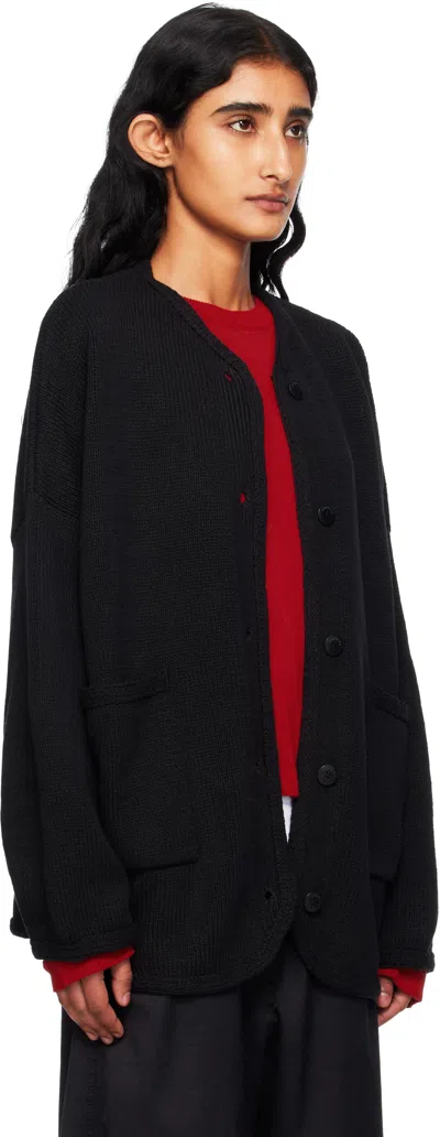 Cordera Black Cotton Cardigan In Black