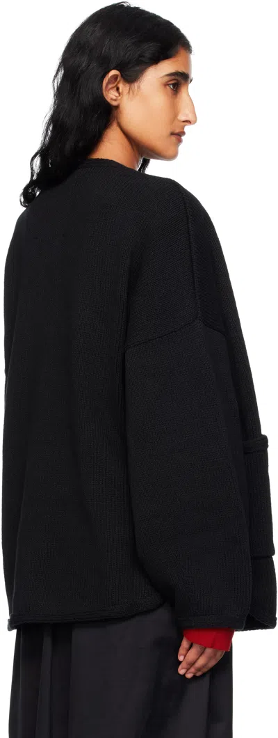 Cordera Black Cotton Cardigan In Black