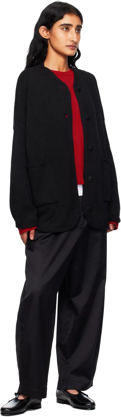 Cordera Black Cotton Cardigan In Black